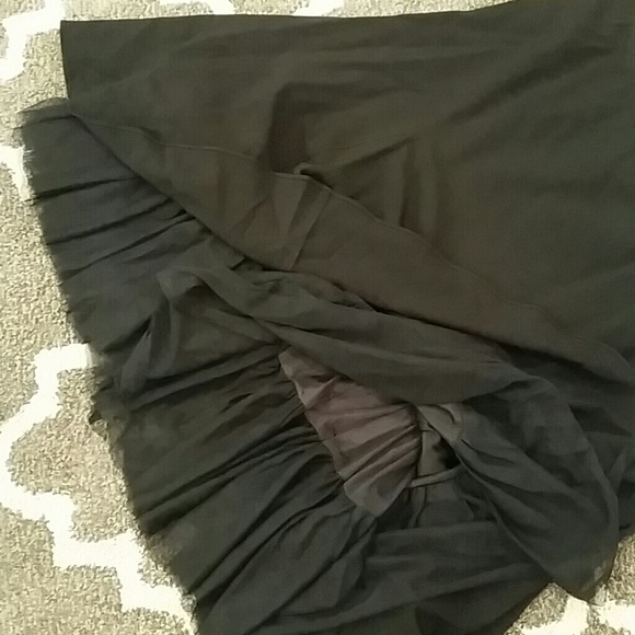 Black Skirt with Tulle A-line Full Fun and Flirty - Picture 3 of 3